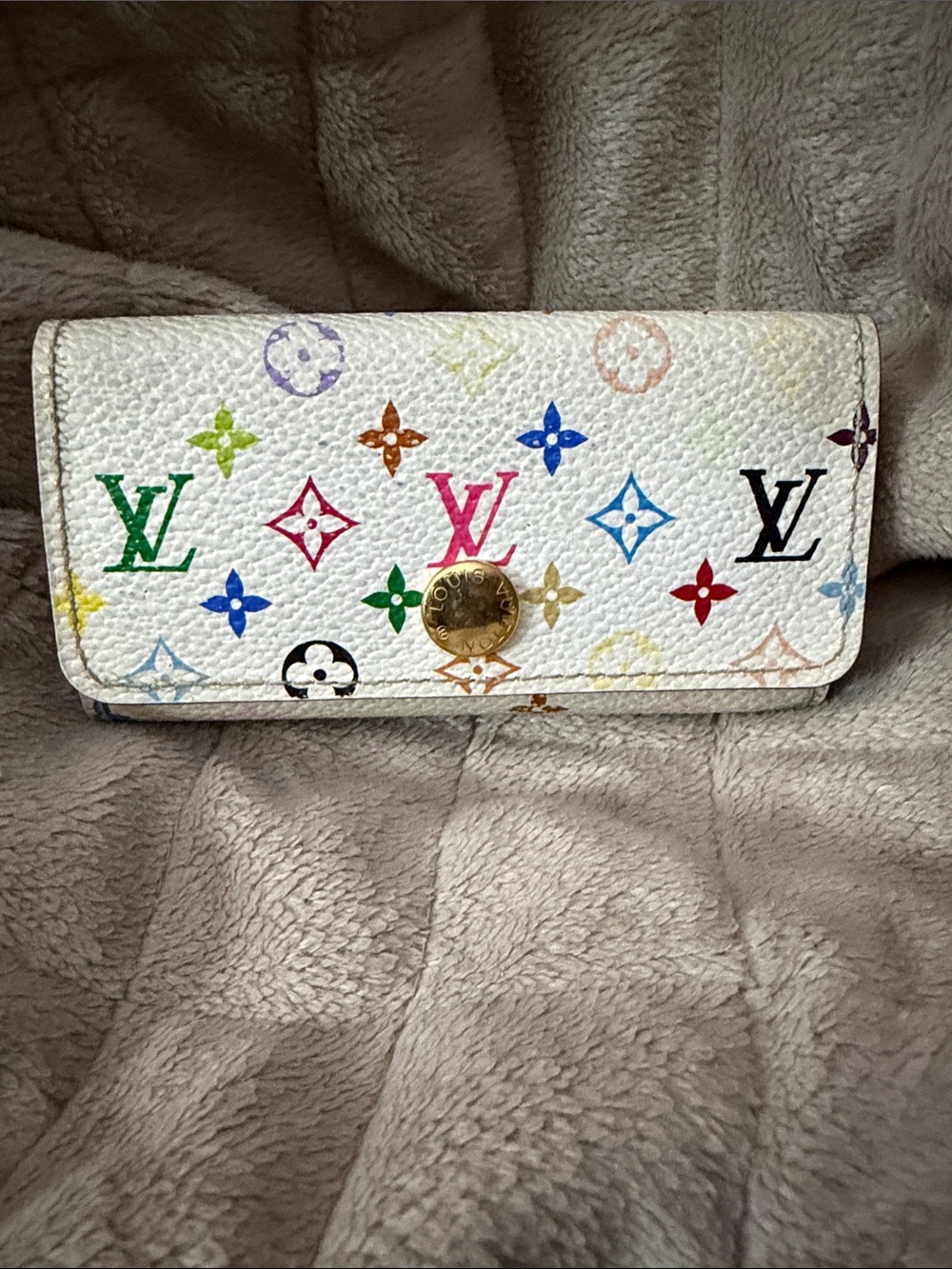 Louis Vuitton White Murakami Multicolor Monogram Key Case